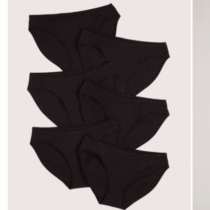 Pact Women's Black Classic Fit Bikini 6-Pack